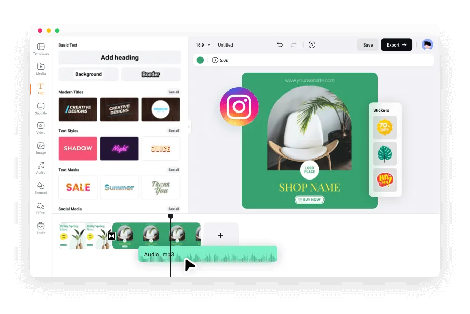 Gratis Instagram Video Maker