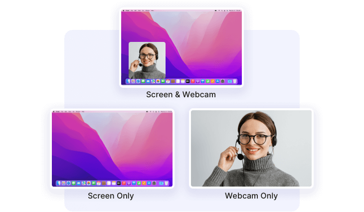 record screen and webcam